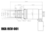 RKX-RCV-001 AC compressor control valve technical drawing with dimensions