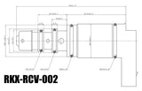 RKX-RCV-002 AC compressor control valve technical drawing with dimensions