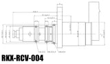 RKX-RCV-004 AC compressor control valve technical drawing with dimensions