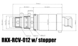 RKX-RCV-012 AC compressor control valve with stopper technical drawing with dimensions