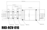 RKX-RCV-016 AC compressor control valve technical drawing with dimensions