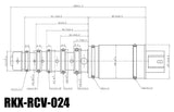 RKX-RCV-024 AC compressor control valve technical drawing with dimensions