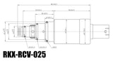 RKX-RCV-025 AC compressor control valve technical drawing with dimensions