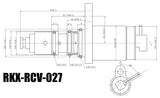 RKX-RCV-027 AC compressor control valve technical drawing with dimensions