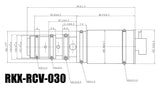 RKX-RCV-030 AC compressor control valve technical drawing with dimensions