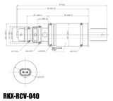 RKX-RCV-040 AC compressor control valve technical drawing with dimensions