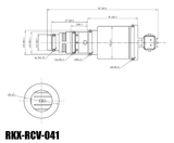 RKX-RCV-041 AC compressor control valve technical drawing with dimensions