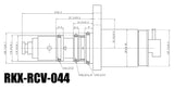 RKX-RCV-044 AC compressor control valve technical drawing with dimensions
