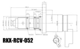 RKX-RCV-052 AC compressor control valve technical drawing with dimensions
