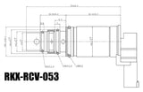 RKX-RCV-053 AC compressor control valve technical drawing with dimensions