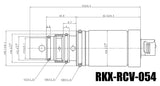 RKX-RCV-054 AC compressor control valve technical drawing with dimensions