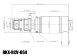 RKX-RCV-064 AC compressor control valve technical drawing with dimensions