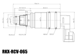RKX-RCV-065 AC compressor control valve technical drawing with dimensions
