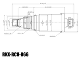 RKX-RCV-066 AC compressor control valve technical drawing with dimensions