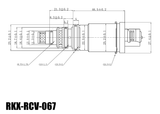 RKX-RCV-067 AC compressor control valve technical drawing with dimensions