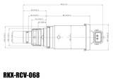 RKX-RCV-068 AC compressor control valve technical drawing with dimensions