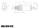 RKX-RCV-070 AC compressor control valve technical drawing with dimensions