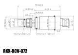 RKX-RCV-072 AC compressor control valve technical drawing with dimensions