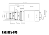 RKX-RCV-076 AC compressor control valve technical drawing with dimensions