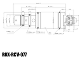 RKX-RCV-077 AC compressor control valve technical drawing with dimensions