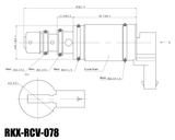 RKX-RCV-078 AC compressor control valve technical drawing with dimensions