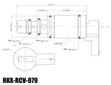 RKX-RCV-079 AC compressor control valve technical drawing with dimensions