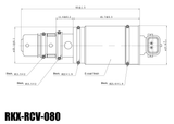 RKX-RCV-080 AC compressor control valve technical drawing with dimensions