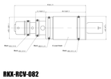 RKX-RCV-082 AC compressor control valve technical drawing with dimensions