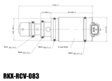 RKX-RCV-083 AC compressor control valve technical drawing with dimensions