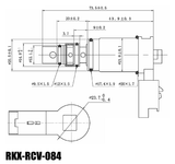 RKX-RCV-084 AC compressor control valve technical drawing with dimensions