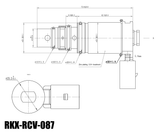 RKX-RCV-087 AC compressor control valve technical drawing with dimensions