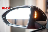 RKX MK7 Golf Gloss Black Blind Spot Warning Mirror caps Left Right Set MK 7 7.5