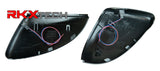 RKX MK7 Golf Gloss Black Blind Spot Warning Mirror caps Left Right Set MK 7 7.5