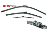 EURO-BLADES Front + Rear Wiper Blade Set for VW GTI, Rabbit, R32 (24"+19"+13")