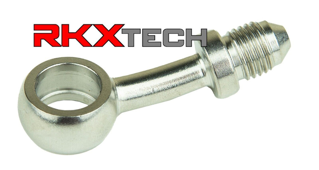 RKX 12MM Stainless Steel Banjo Bolt Eye AN4 15 Degree Bend Turbo Brake M12 Bolt