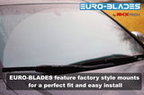 EURO-BLADES Front Wiper Blade Set for Audi A6, A7, C7 (26"+21")